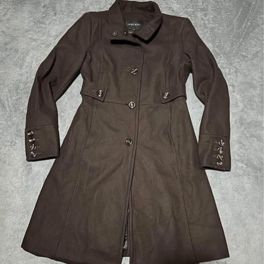 Nine West Women’s Dark Brown Peacoat